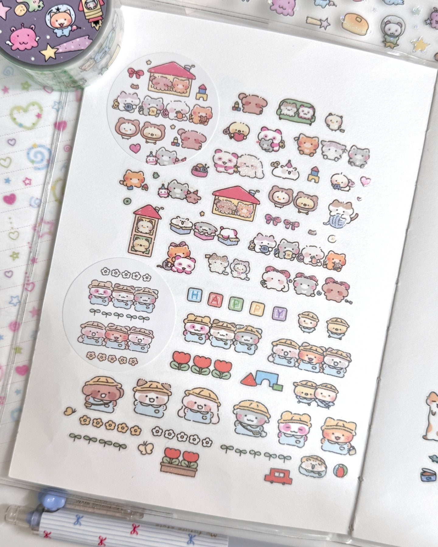 [MB37] NEW Maybean × NyungNyung Shop 🐥 'Sunshine Class' Collaboration Kiss-Cut Pack -Maybean__korean_sticker_stationery