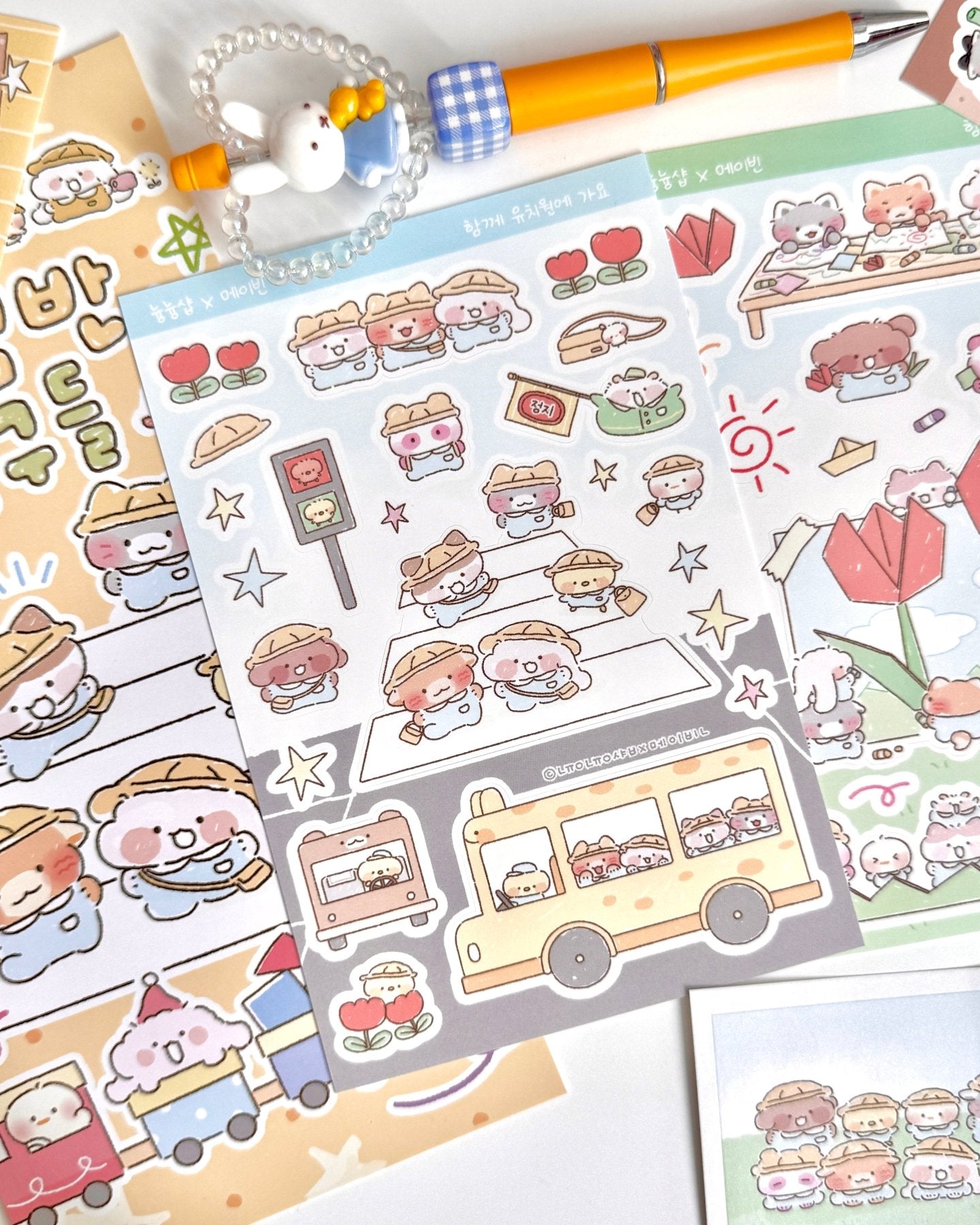 [MB38] NEW Maybean × NyungNyung Shop 🐥 'Sunshine Class' Collaboration Sticker Pack -Maybean__korean_sticker_stationery