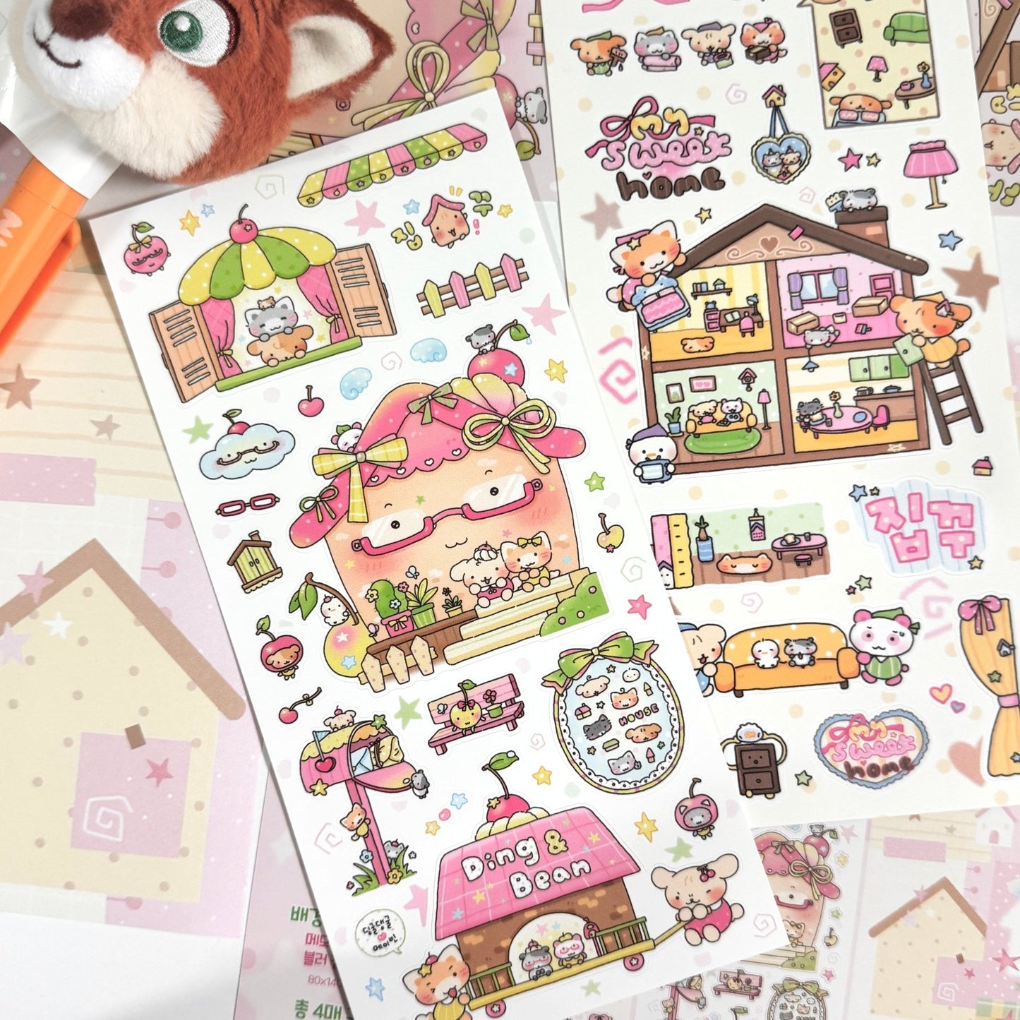 [MB39] NEW Maybean 'Yum Yum' Sticker Pack (Singles/Pack) -Maybean_MB39S3 - Chicken_korean_sticker_stationery