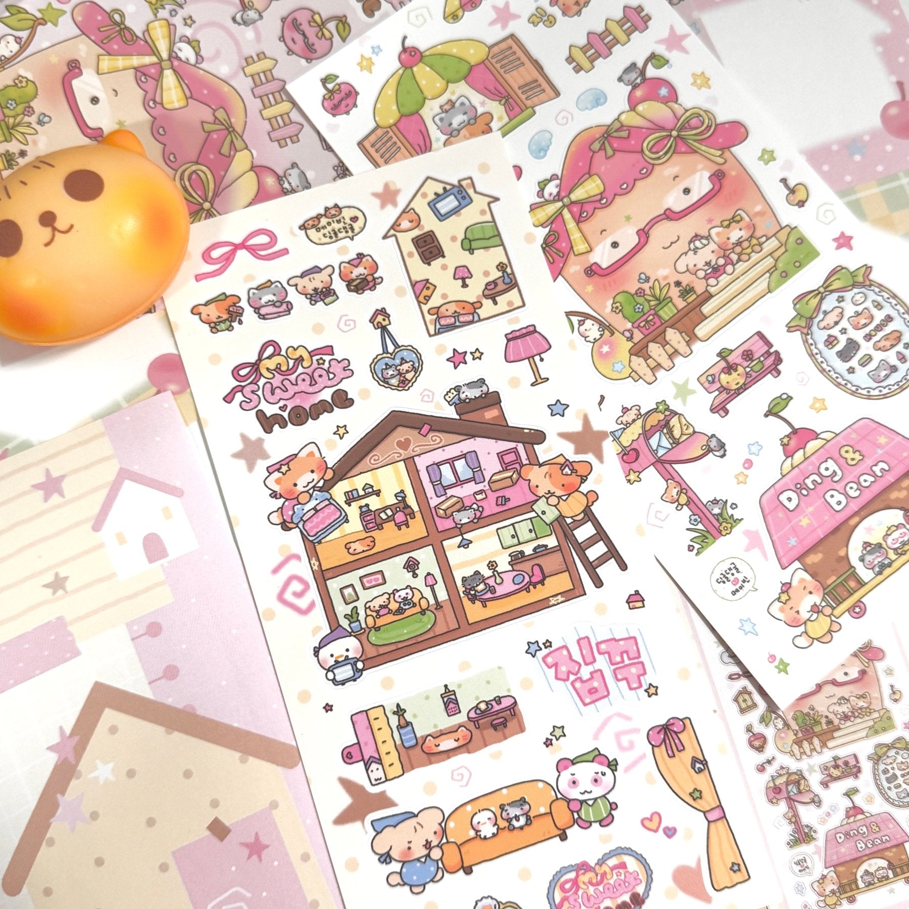 [MB39] NEW Maybean 'Yum Yum' Sticker Pack (Singles/Pack) -Maybean_MB39S3 - Chicken_korean_sticker_stationery