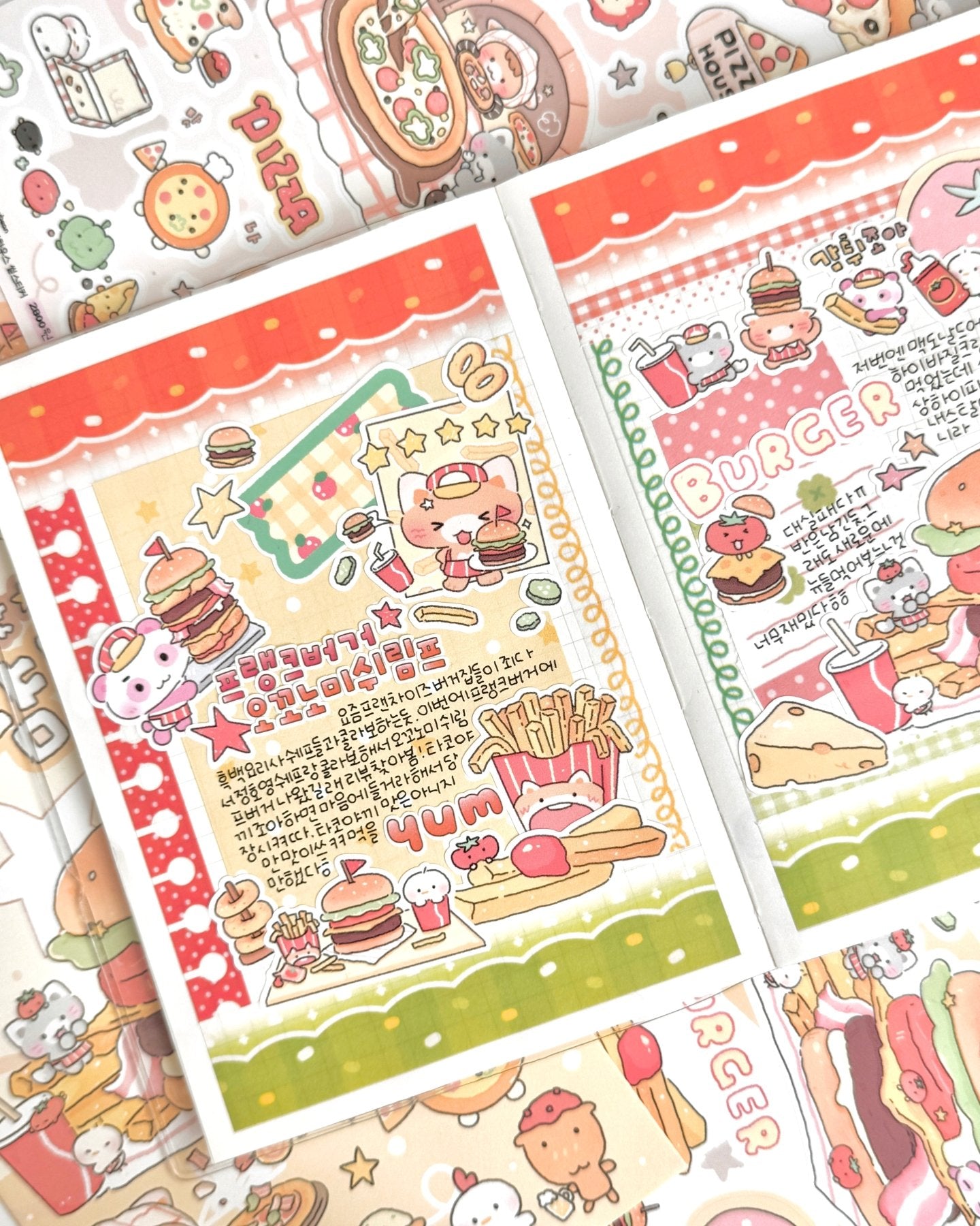 [MB39] NEW Maybean 'Yum Yum' Sticker Pack (Singles/Pack) -Maybean_MB39S3 - Chicken_korean_sticker_stationery