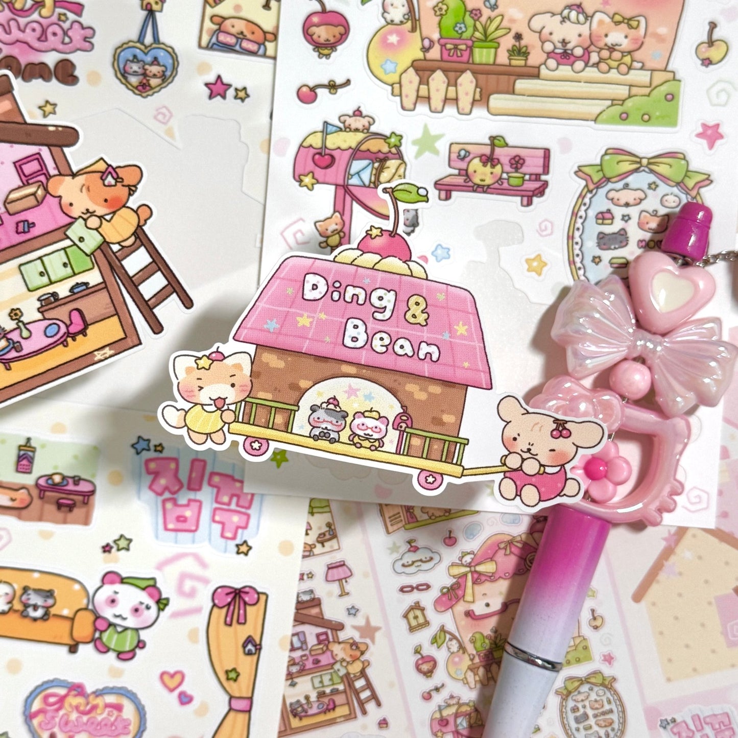 [MB39] NEW Maybean 'Yum Yum' Sticker Pack (Singles/Pack) -Maybean_MB39S3 - Chicken_korean_sticker_stationery