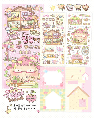 [MB40] NEW Maybean × Dingul Daengul Collaboration 🏠 'Cozy Home' Sticker Pack -Maybean__korean_sticker_stationery