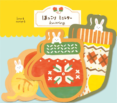 [MDS07] Wa - Life 2023 Winter Limited Bunny Knitting Letter Set - MDS__korean_sticker_stationery