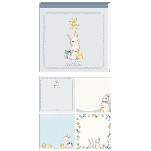 [MDS14] Takei Miki Mimi Rabbit Memo Pad (options) - MDS_MDS14S2 - Duck & Ribbon (Blue)_korean_sticker_stationery