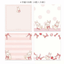 [MDS14] Takei Miki Mimi Rabbit Memo Pad (options) - MDS_MDS14S1 - Strawberry & Ribbon (Pink)_korean_sticker_stationery