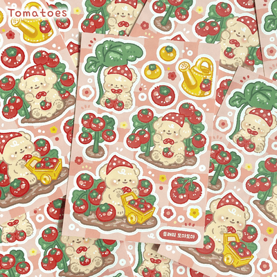 [Mindlelae Store] Challenge! Cooking Tycoon Sticker Pack (Single/Pack) - Mindlelae Store_Single - Tomatoes_korean_sticker_stationery