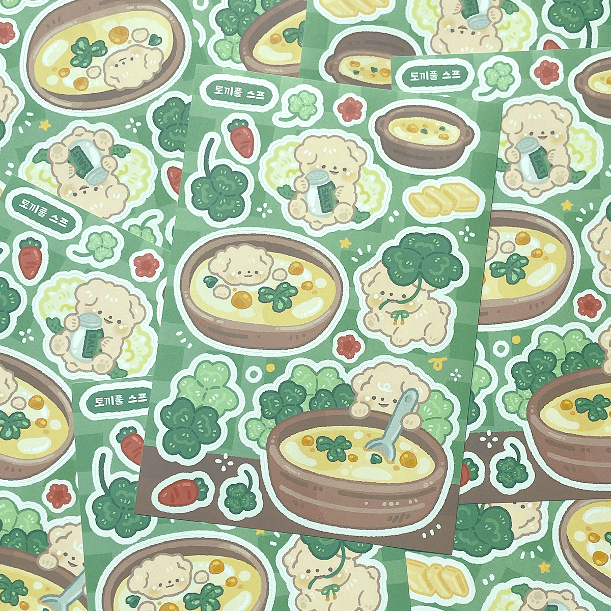 [Mindlelae Store] Feeling Lucky! Renewal Sticker Pack (Single/Pack) - Mindlelae Store_Single - Clover Soup_korean_sticker_stationery