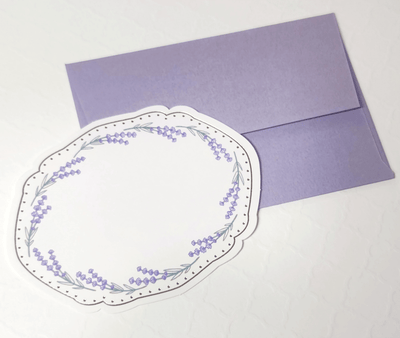[MK09] Makota Mini Message Card Set - Lavender - El commun__korean_sticker_stationery