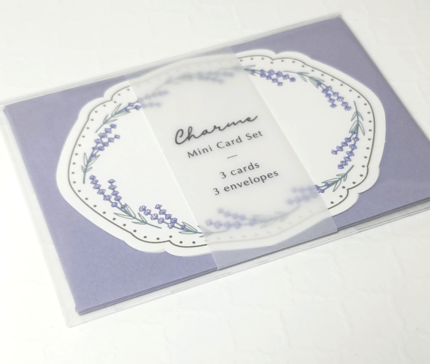 [MK09] Makota Mini Message Card Set - Lavender - El commun__korean_sticker_stationery