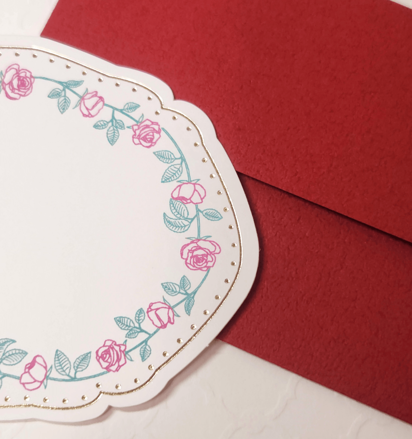 [MK10] Makota Mini Message Card Set - Rose - El commun__korean_sticker_stationery
