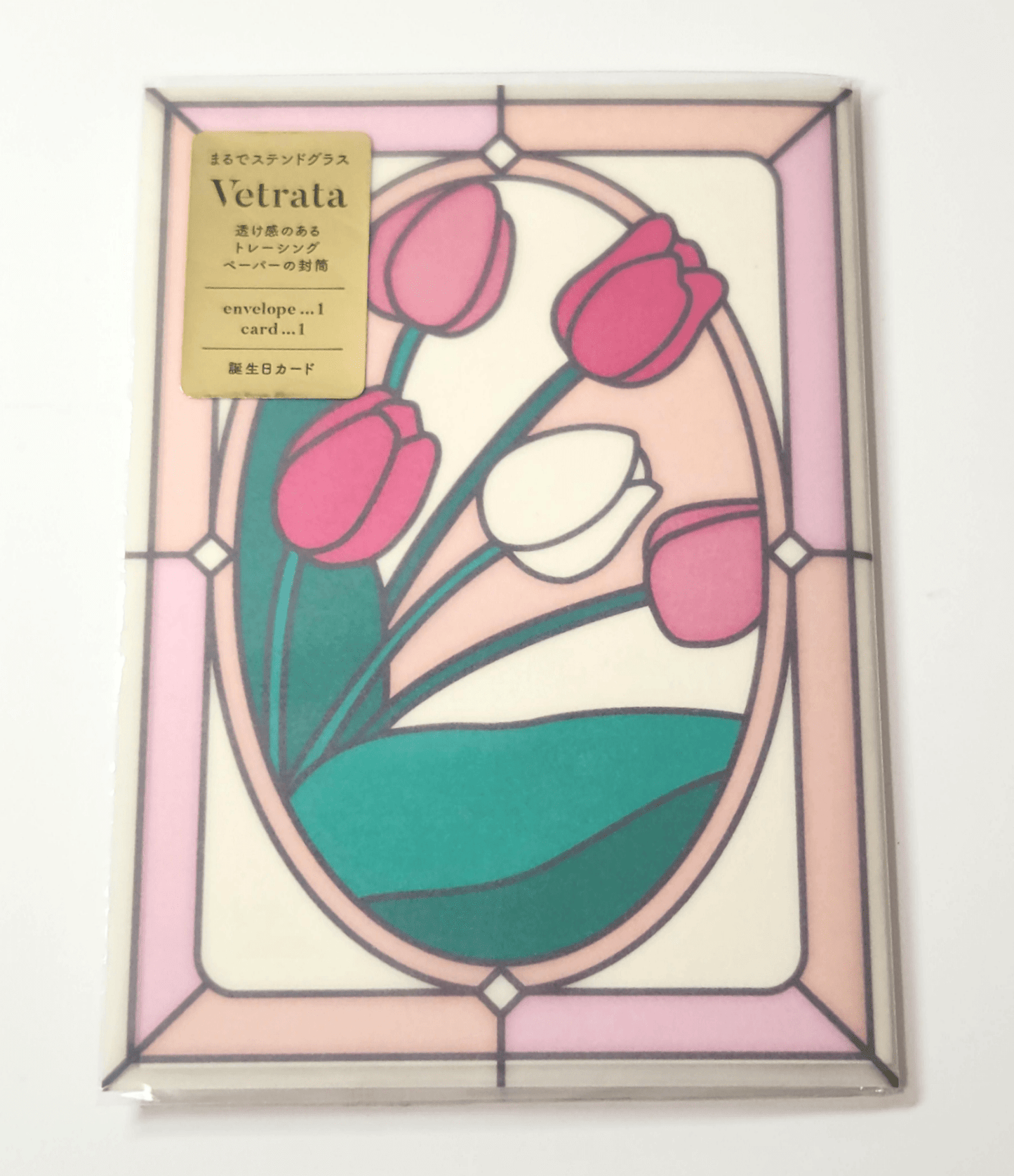 [MK12] Makota Happy Birthday Greeting Card - Tulip - El commun__korean_sticker_stationery