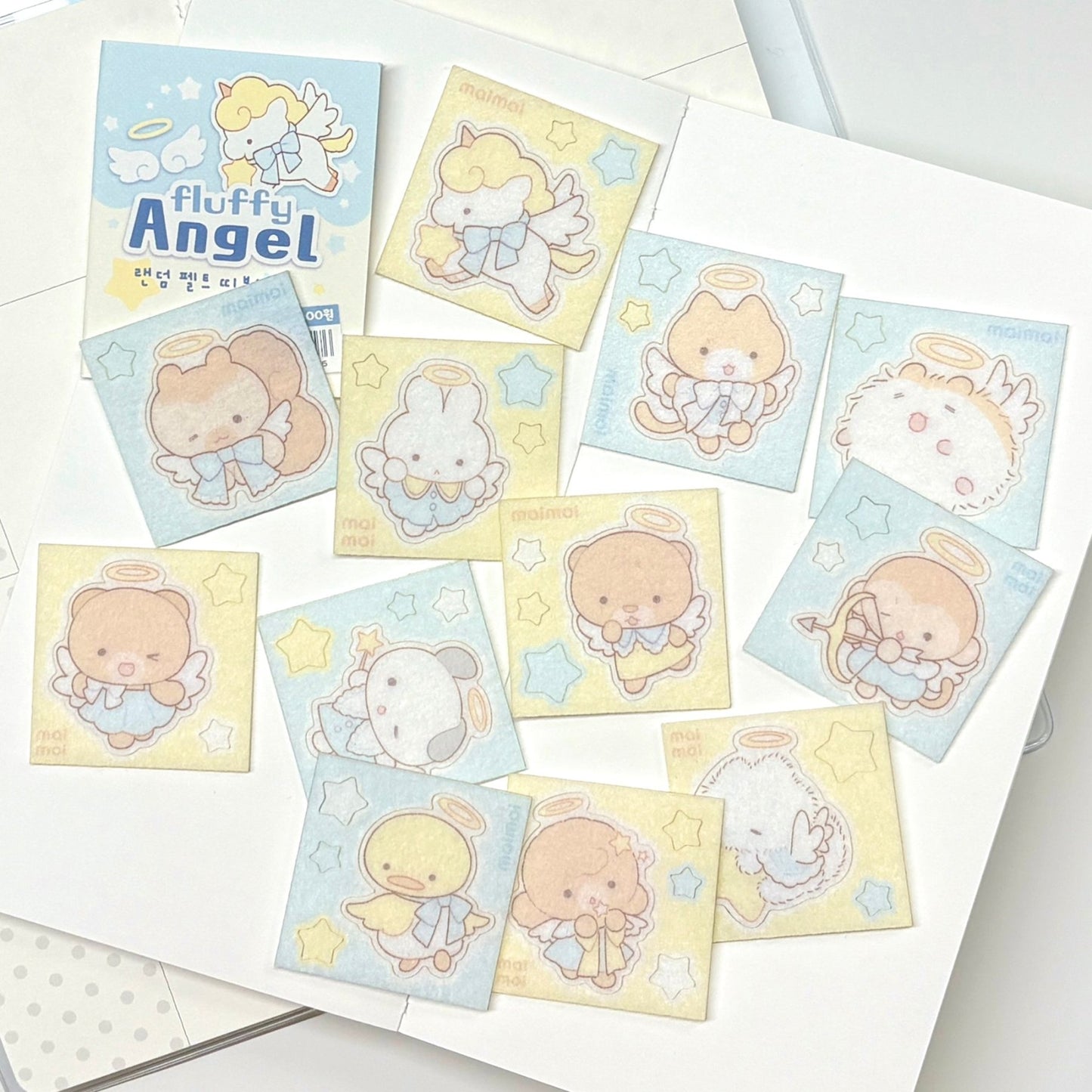 [MM104] NEW Maimoi 'Fluffy Angle' Felt Ddibu Random Seal - Maimoi__korean_sticker_stationery