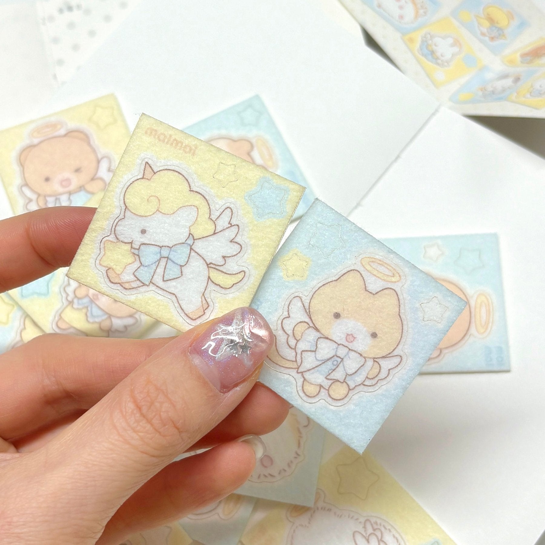 [MM104] NEW Maimoi 'Fluffy Angle' Felt Ddibu Random Seal - Maimoi__korean_sticker_stationery
