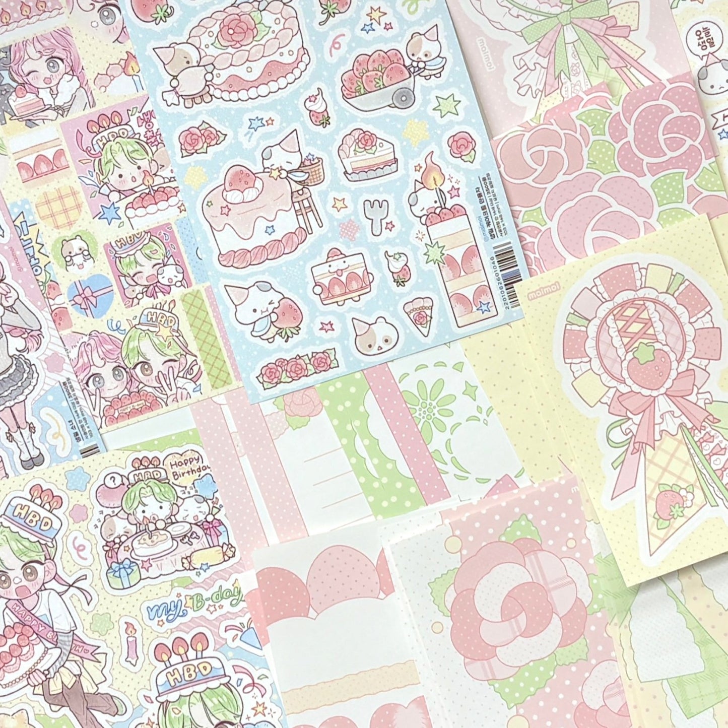 [MM105] NEW Maimoi 'HBD Sweet Birthday' Sticker Sheet Pack (Pack/Singles) - Maimoi_MM105S6 - Circle Numbers_korean_sticker_stationery
