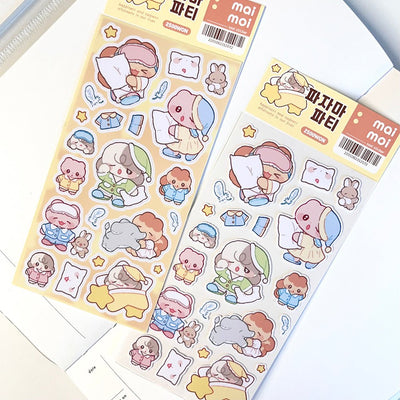 [MM11] Maimoi 'PJ Party' Sticker Sheet - Maimoi__korean_sticker_stationery
