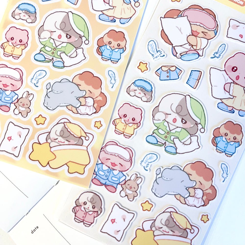 [MM11] Maimoi 'PJ Party' Sticker Sheet - Maimoi__korean_sticker_stationery