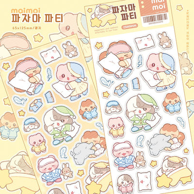 [MM11] Maimoi 'PJ Party' Sticker Sheet - Maimoi__korean_sticker_stationery