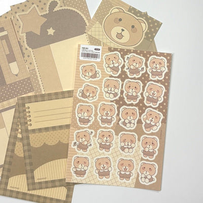 [MM111] NEW Maimoi 'Maron Bear' Sticker Sheet - Maimoi__korean_sticker_stationery
