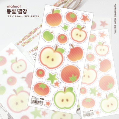 [MM118] NEW Maimoi 'Soft Red' Sticker Sheet - Maimoi__korean_sticker_stationery