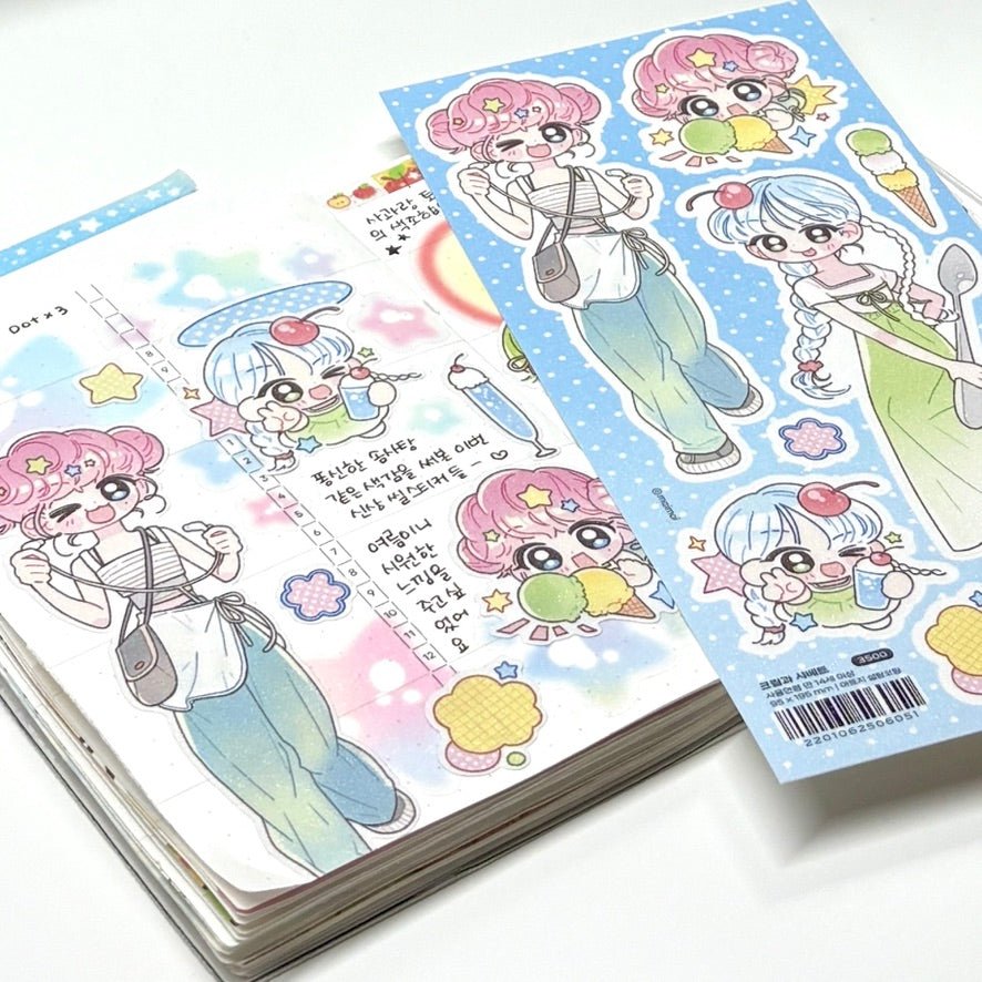 [MM120] NEW Maimoi 'Cream and Sorbet' Sticker Sheet - Maimoi__korean_sticker_stationery