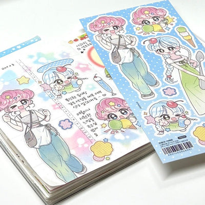[MM120] NEW Maimoi 'Cream and Sorbet' Sticker Sheet - Maimoi__korean_sticker_stationery