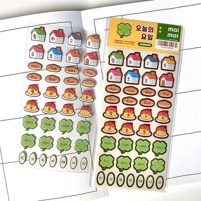 [MM46] Maimoi 'Today Is' Sticker Sheet - Maimoi__korean_sticker_stationery