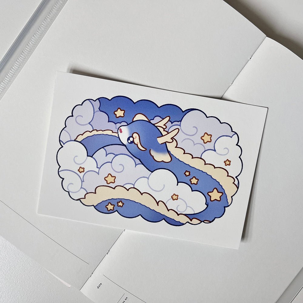 [MM54] Maimoi Blue Dragon Postcard - Maimoi__korean_sticker_stationery