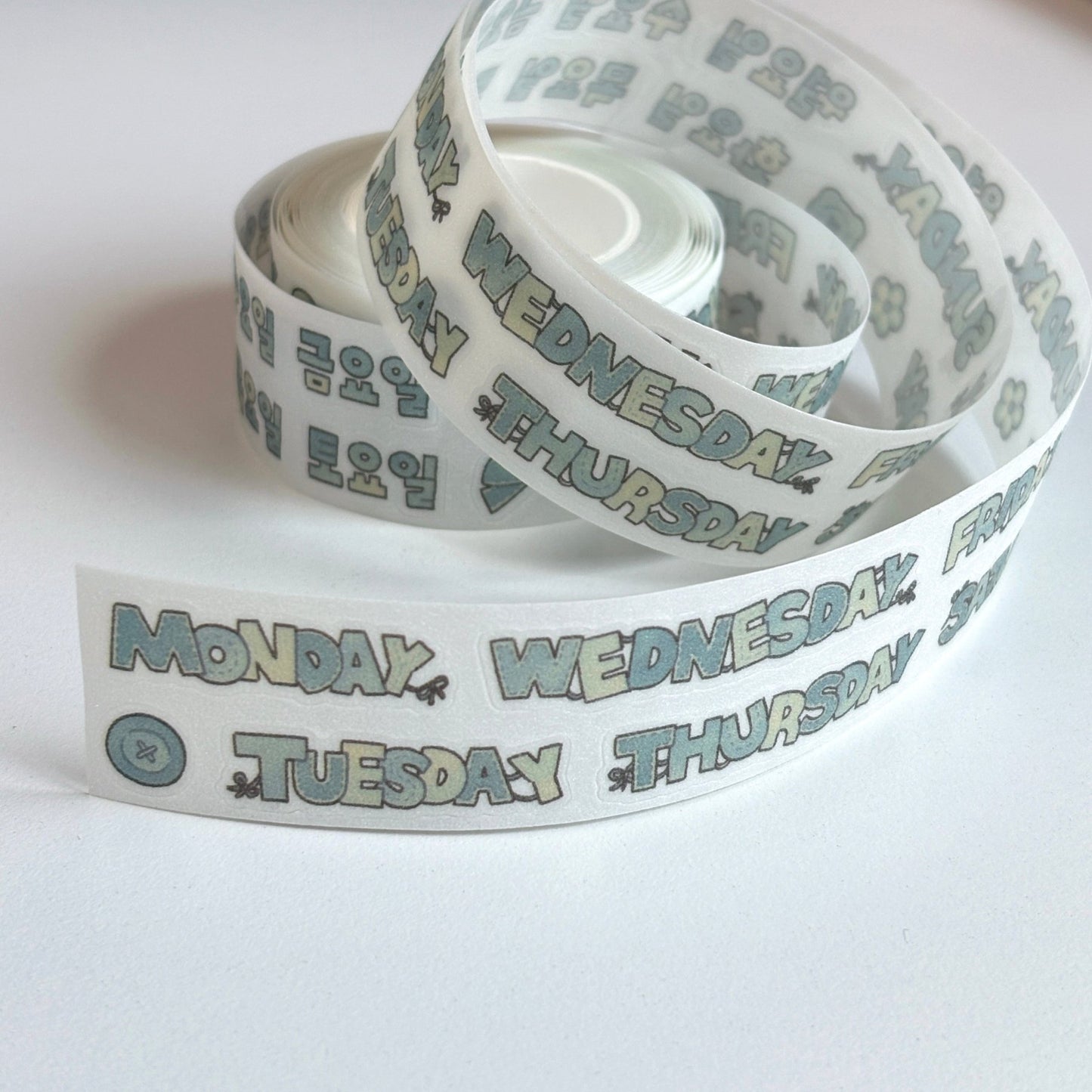 [MM99] Maimoi Weekly Kiss - cut Masking Tape 25mm x 5m (options) - Maimoi_MM99S1 - Jean_korean_sticker_stationery