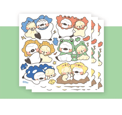 [MO28] Mong Mong Space Animal Hats Self - cut Sticker Pack - Mong Mong Space__korean_sticker_stationery