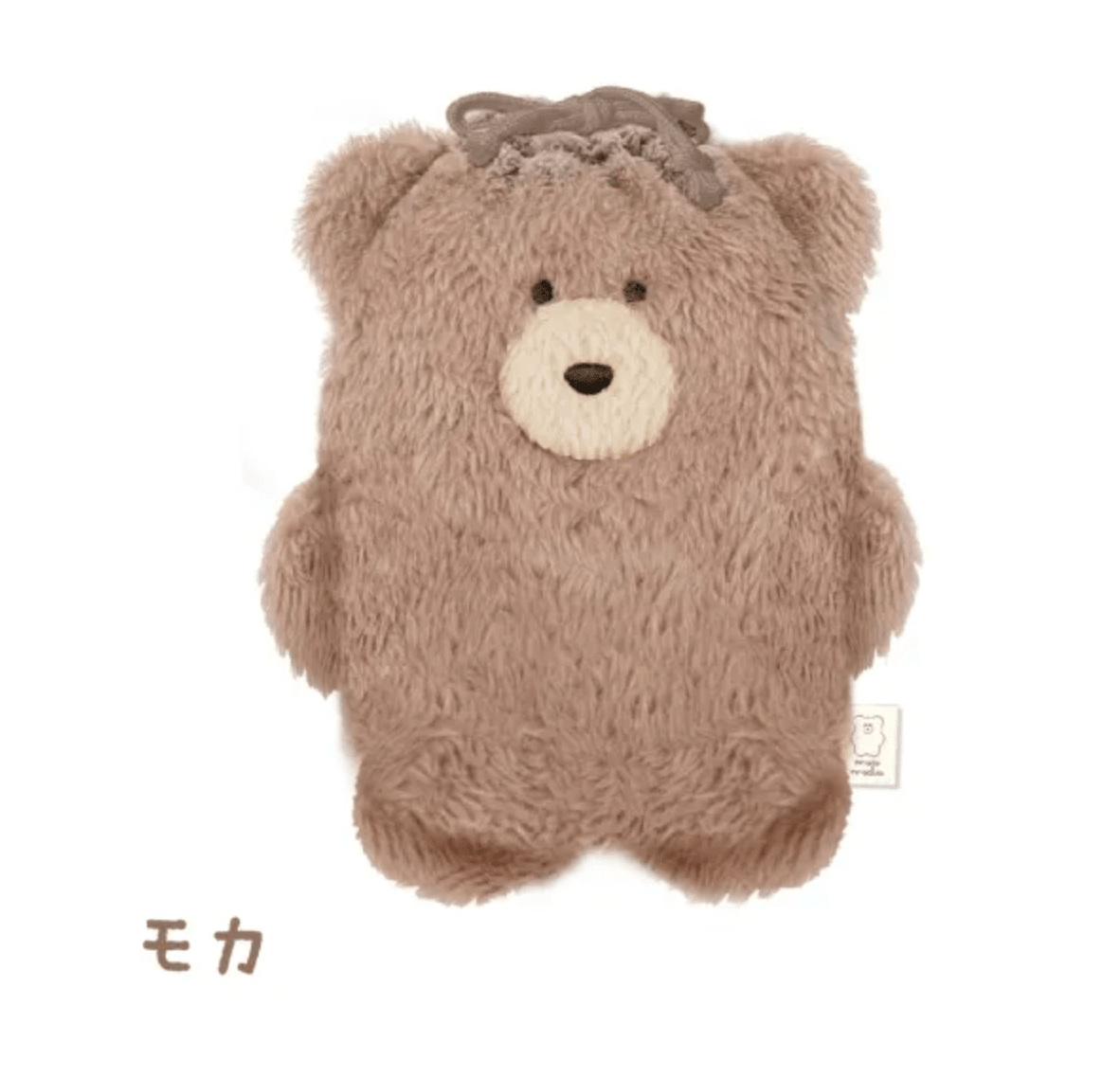 [Moco Mocha] Big Size Plush Pouch (options) - Moco Mocha_Dark Brown Bear_korean_sticker_stationery