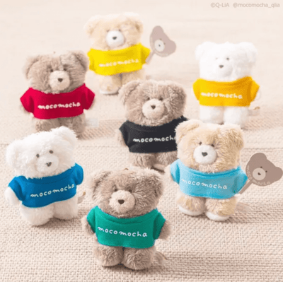 [Moco Mocha] T-Shirt Bears Mascots (options) - Moco Mocha_Green Shirt_korean_sticker_stationery