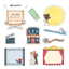 [MW08] MINDWAVE Vintage Building Sticker Flakes (options) - MINDWAVE_MW08S3 - Cinema_korean_sticker_stationery