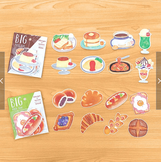 [MW09] MINDWAVE Food Sticker Flakes - MINDWAVE__korean_sticker_stationery