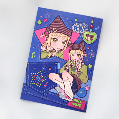 [MX18] Maxxie Club Denim Postcard (Dark Blue/Light Blue) - Maxxie Club_MX18S1 - Dark Denim_korean_sticker_stationery