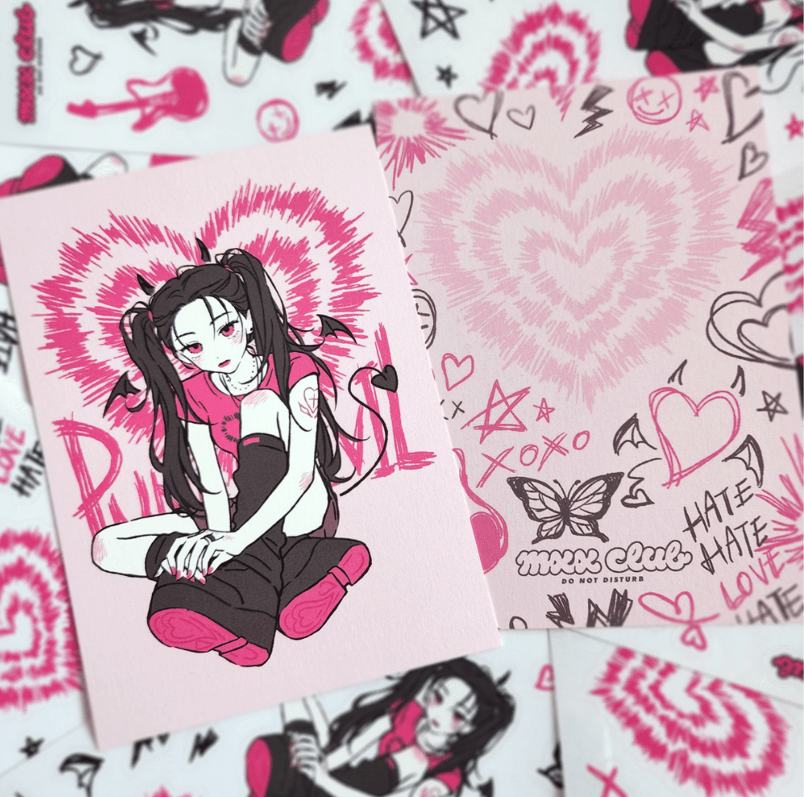 [MX58] Maxxie Club Punk Devil Postcard - Maxxie Club__korean_sticker_stationery