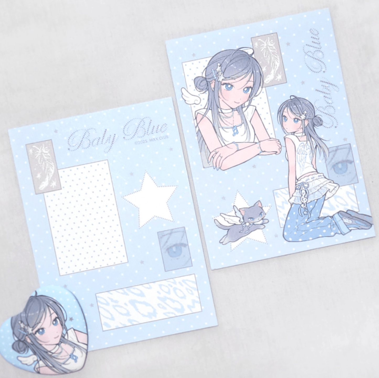 [MX92] Maxxie Club 'Baby Colors' Postcard (options) - Maxxie Club_MX92S1 - Baby Blue_korean_sticker_stationery