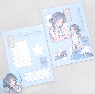 [MX92] Maxxie Club 'Baby Colors' Postcard (options) - Maxxie Club_MX92S1 - Baby Blue_korean_sticker_stationery