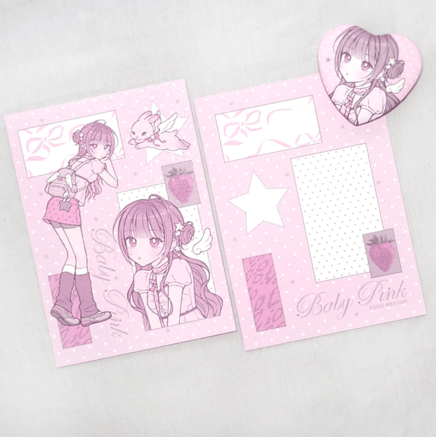 [MX92] Maxxie Club 'Baby Colors' Postcard (options) - Maxxie Club_MX92S2 - Baby Pink_korean_sticker_stationery