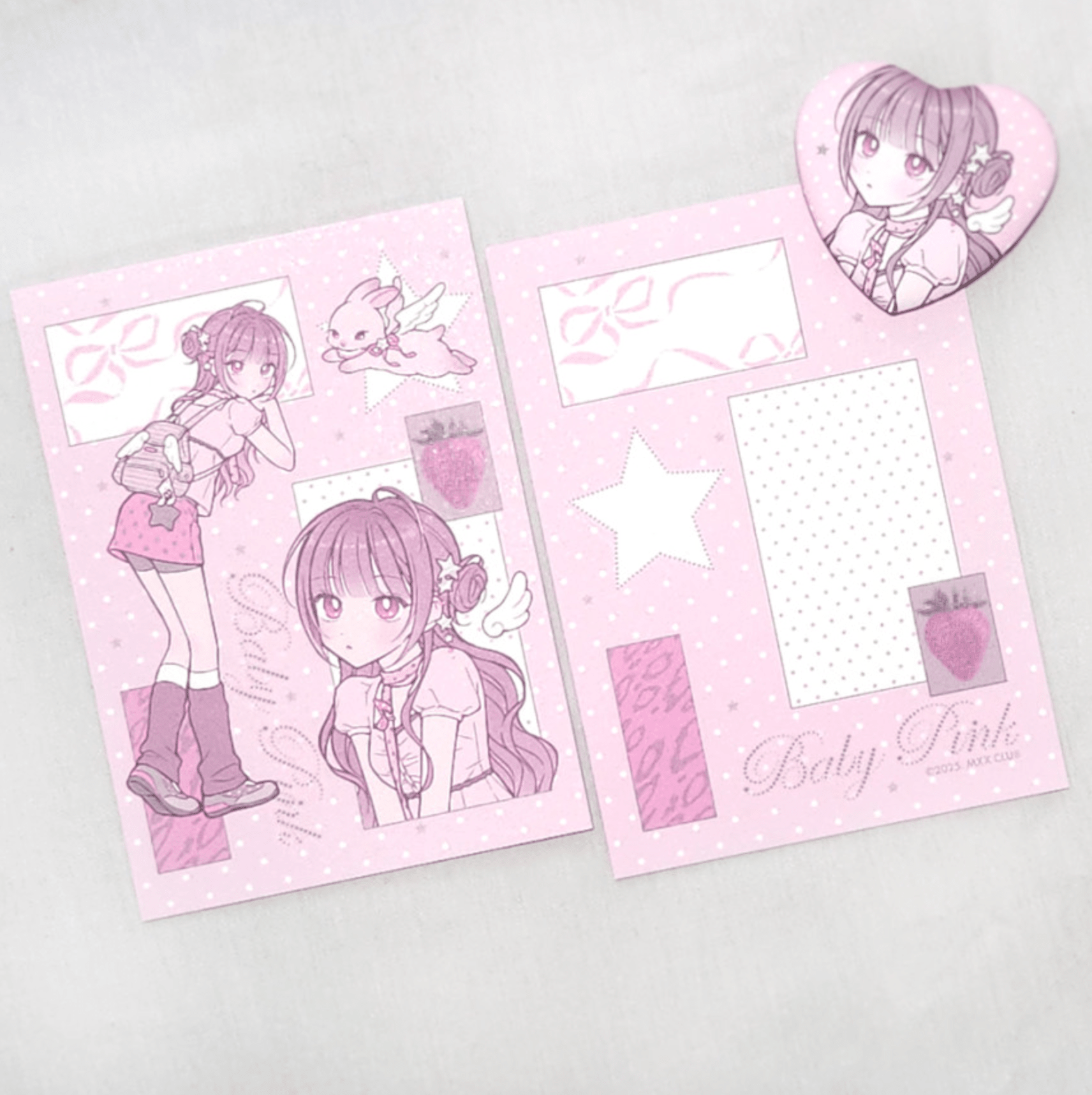 [MX92] Maxxie Club 'Baby Colors' Postcard (options) - Maxxie Club_MX92S2 - Baby Pink_korean_sticker_stationery