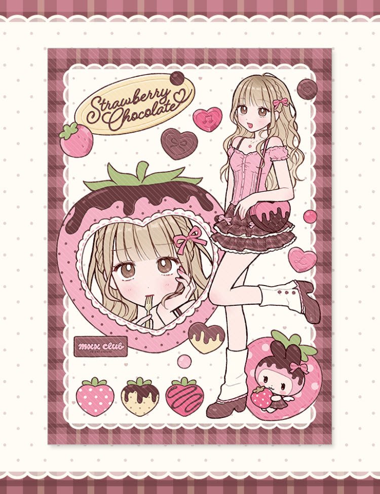 [MX95] RESTOCK Maxxie Club 'Strawberry Chocolate' Postcard - Maxxie Club__korean_sticker_stationery
