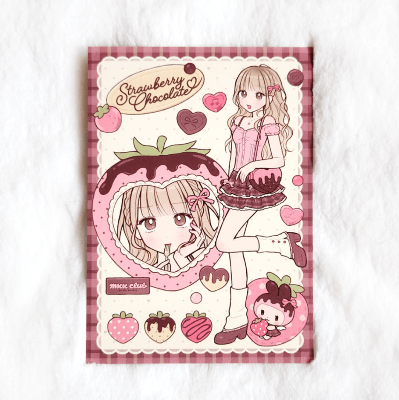 [MX95] RESTOCK Maxxie Club 'Strawberry Chocolate' Postcard - Maxxie Club__korean_sticker_stationery