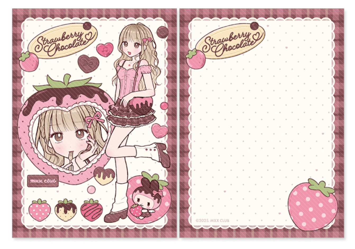 [MX95] RESTOCK Maxxie Club 'Strawberry Chocolate' Postcard - Maxxie Club__korean_sticker_stationery