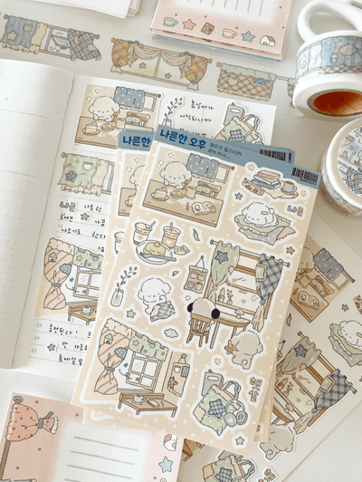 [MZ04] NEW Mummuz 'Lazy Afternoon' Sticker Sheet - Mummuz__korean_sticker_stationery