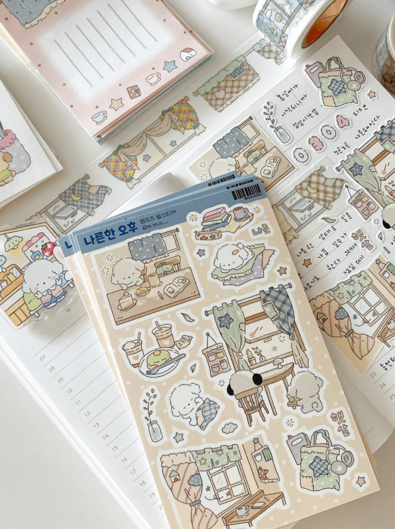 [MZ04] NEW Mummuz 'Lazy Afternoon' Sticker Sheet - Mummuz__korean_sticker_stationery