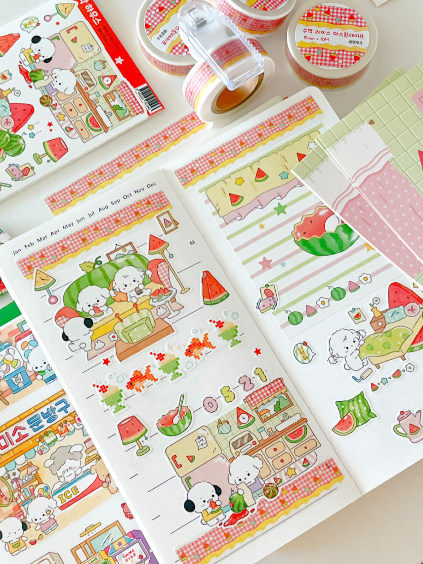 [MZ08] NEW Mummuz 'Watermelon House' Sticker Sheet - Mummuz__korean_sticker_stationery