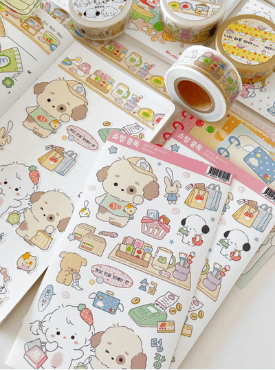 [MZ12] NEW Mummuz 'Shopping Addict' Sticker Sheet - Mummuz__korean_sticker_stationery