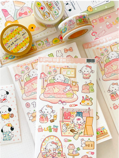 [MZ13] NEW Mummuz 'Sogeum's Outing Prep' Sticker Sheet - Mummuz__korean_sticker_stationery