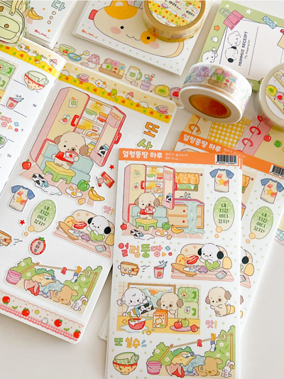 [MZ14] NEW Mummuz 'Chaotic Day' Sticker Sheet - Mummuz__korean_sticker_stationery