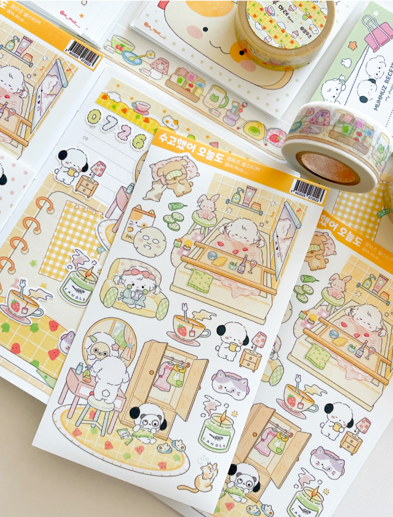 [MZ15] NEW Mummuz 'Well Done Today' Sticker Sheet - Mummuz__korean_sticker_stationery
